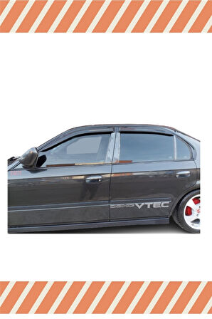Honda Civic Sedan 1996-2001 4'lü Mügen Tip Cam Rüzgarlığı