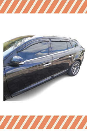 Renault Megane 3 Stw 2010-2016 4'lü Mügen Tip Cam Rüzgarlığı