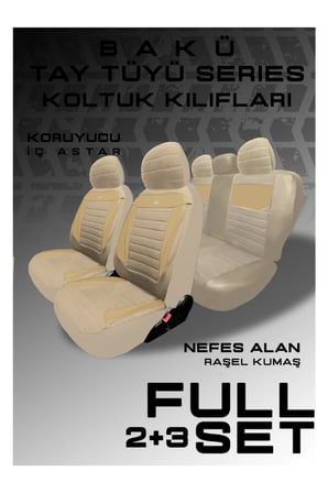 Suzuki Swift Hatchback Hb 2006-2011 Uyumlu Tegin Natura Serisi Raşel Bej Koltuk Kılıfı
