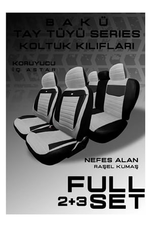 Hyundai Accent Era Sedan 2006-2011 Uyumlu Tegin Natura Serisi Raşel Füme Gri Koltuk Kılıfı