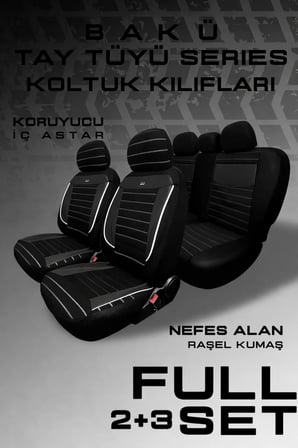 Volkswagen Jetta Tridline Sedan 2012-2020 Uyumlu Tegin Pulse Serisi Raşel Siyah Beyaz Koltuk Kılıfı
