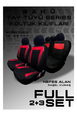 Dacia Duster Suv 2013-2017 Uyumlu Tegin Pulse Serisi Raşel Siyah Kırmızı Koltuk Kılıfı