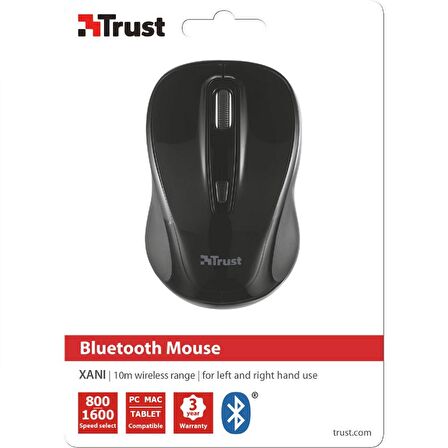 TRUST 21192 XANI KABLOSUZ SİYAH MOUSE TRU21192