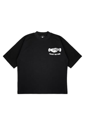 Unisex Oversize TRUST NO ONE Baskılı T-shirt
