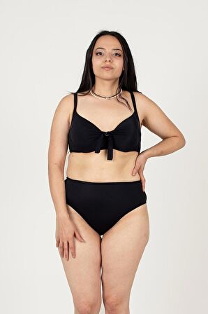 Truva Xxl Büyük Beden Kadın Giyim İnce Askılı Push Up Bikini Renkli BK5041R