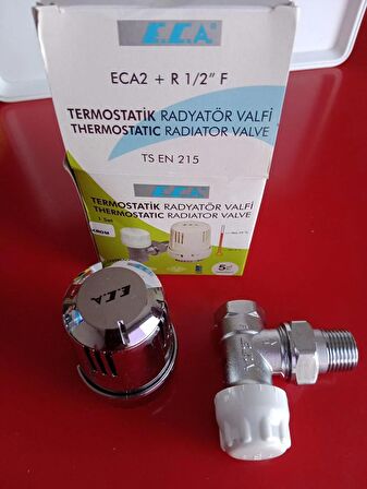 E.C.A 1/2" Termostatik Radyatör Valfi Köşe Krom Trv 602120162