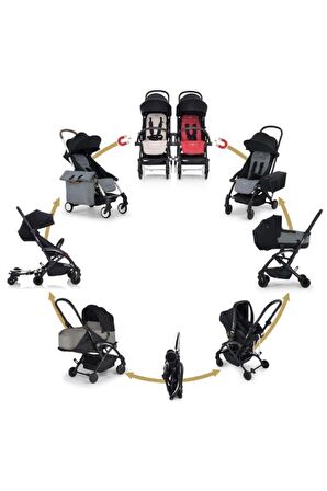 Connect 3 Bebek Arabası Black-Black Travel Set Citi-2 Black