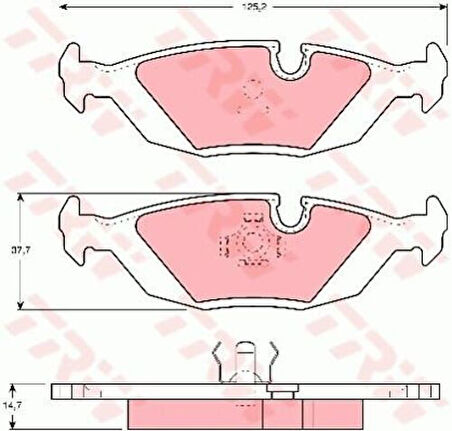 TRW GDB1068 Arka Balata Volvo 440 91-96 Saab 900 33425349