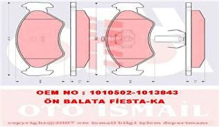 TRW GDB1221 Ön Fren Balatası Fiesta 89-02 Ford Ka 96-08 Mazda 121 III 96-02 6188427