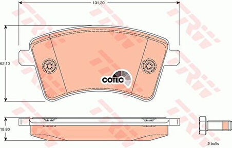 TRW GDB1785 Ön Fren Balatası Kangoo III Mercedes Citan 1.5DCI 1.5 410601334R