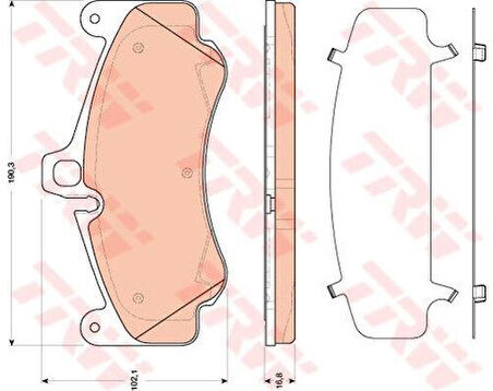TRW GDB1817 Ön Balata Porsche 911 06-12 99635194801