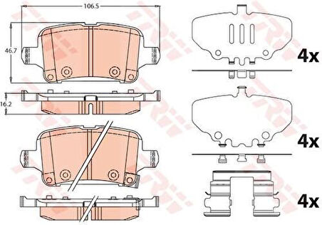TRW GDB2184 Arka Fren Balatası Opel Insignia B 17 17- 13517694