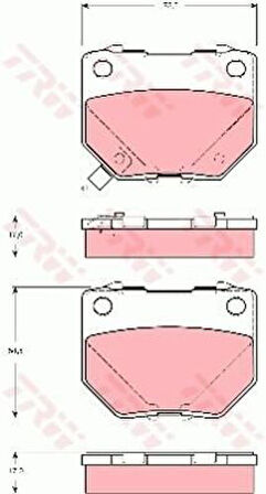 TRW GDB3308 Arka Balata Impreza 00-05 26696FE060