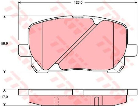 TRW GDB3315 Ön Fren Balatası Toyota Avensis VVT I 2.0 03-07 446544100