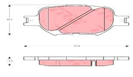 TRW GDB3316 Fren Balatası Ön Toyota Corolla 2001-2007 Verso 2001-2003 446520540