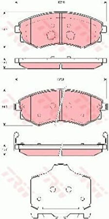 TRW GDB3365 Ön Balata Daewoo Rexton 2.9TD 3.2V6 02 Korando 99 Musso 99 Ssangyong Fişli Gdb3365 48413091A1