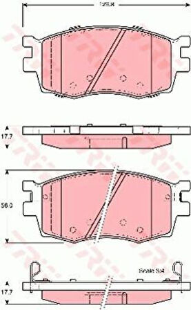 TRW GDB3420 Ön Fren Balatası Hyundai Accent Era 2006-2012 Kia Rio 2006-2012 i20 2008- 581011GE00