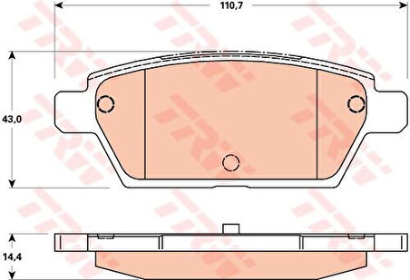 TRW GDB3517 Arka Fren Balatası Mazda 6 T 2.3 03-07 GPYB2643Z