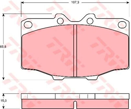 TRW GDB352 Ön Fren Balatası Land Cruiser 4.0 D 4x4 84-96 HiIux 3.0D 4x4 84-88 449135120