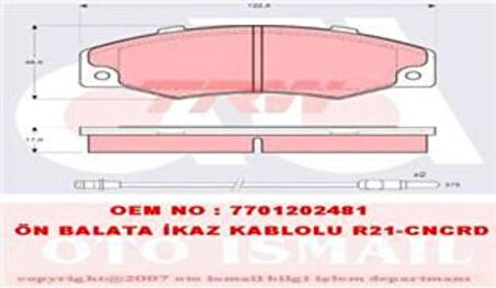 TRW GDB903 Ön Fren Balatası Renault 21 Concorde Fişli 7701202815
