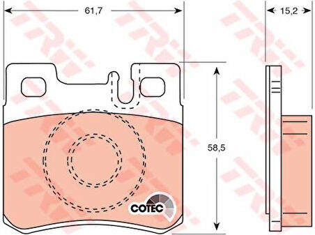 Trw Gdb987 Fren Balatası Arka 190 W201 89>93 W202 95>00 W210 96>02 W124 88>93 R170 96>01