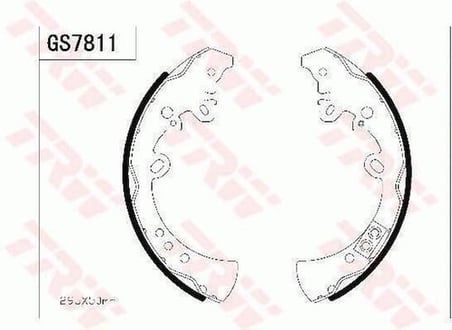 Trw Gs7811 Fren Balatası Arka Pabuc Toyota Hılu2006> 2Wd 4Wd Hılu2.4 2015> Kun25 26 35