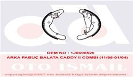 TRW GS8639 Arka Fren Balatası Pabuç Octavia All 96-Caddy 1.4 1.6 1.7SDI 1.9D 1.9SDI 1J0698525A