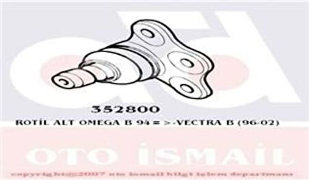 TRW JBJ100 Alt Rotil Astra G Astra H Vectra B Zafira B Omega B Saab 9-5 97-01 352800