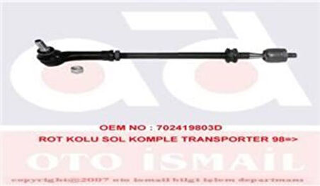 TRW JRA548 Komple Rot Kolu Sol Transporter T4 70B-70C-7Db-7Dk-70J-70K-7Dc-7Dj 702419803D