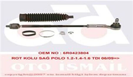 TRW JRA578 Rot Mili Rot Başı Sağ Polo Ibiza V 1.2 1.4 1.6TDI 1.9 08- 6R0423804A