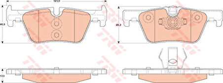 TRW Arka Balata Bmw F30 F31 F32 16d-318d-320i-320d-(11= F20 F21 F23 116d-118i-118d-