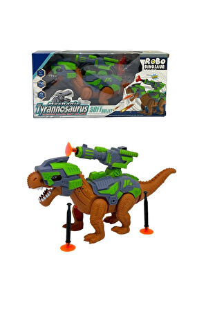 Mechanic Tyrannosaurus Dinazor Robot vantuz dart Atan Sesli Işıklı Oyucak