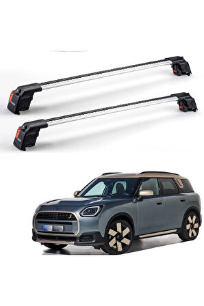 Mini Countryman E 2024 - Sonrası TRX1 Thunder Carrier Kilitli Ara Atkı Taşıyıcı Tavan Barı Gri