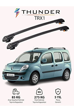 RENAULT KANGOO 2 2007-2019 TRX1 Thunder Carrier Kilitli Ara Atkı Taşıyıcı Tavan Barı Gri