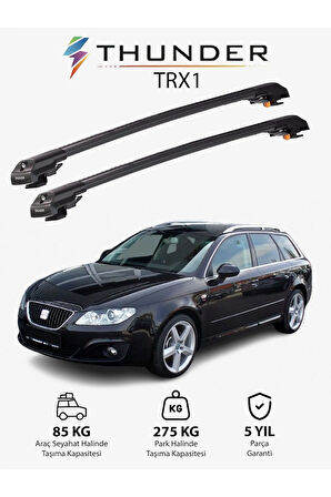 SEAT EXEO ST 2009-2013 TRX1 Thunder Carrier Kilitli Ara Atkı Taşıyıcı Tavan Barı Gri