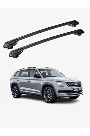 SKODA KODIAQ 2017-Sonrası TRX1 Thunder Carrier Kilitli Ara Atkı Taşıyıcı Tavan Barı Gri