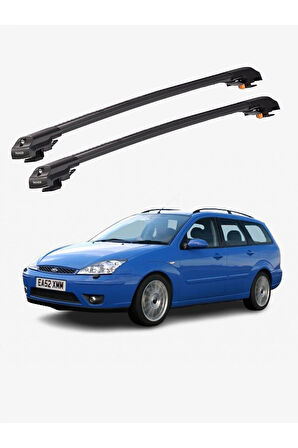 FORD FOCUS ESTATE 1998-2004 TRX1 Thunder Carrier Kilitli Ara Atkı Taşıyıcı Tavan Barı Gri