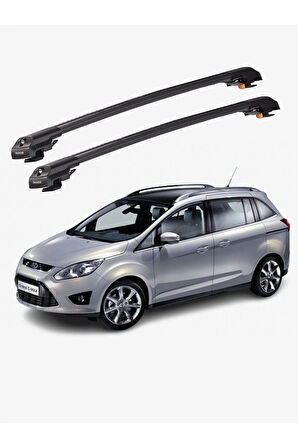 FORD GRAND C-MAX 2011-2019 TRX1 Thunder Carrier Kilitli Ara Atkı Taşıyıcı Tavan Barı Gri