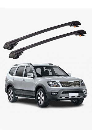 KIA BORREGO 2008-2019 TRX1 Thunder Carrier Kilitli Ara Atkı Taşıyıcı Tavan Barı Gri
