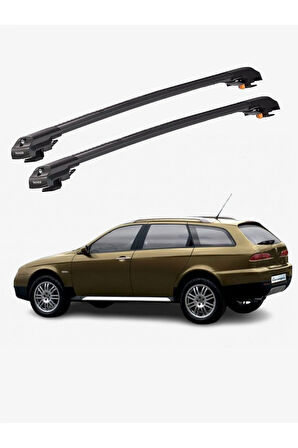 ALFA ROMEO 156 CROSSWAGON 2000-2007 TRX1 Thunder Carrier Kilitli Ara Atkı Taşıyıcı Tavan Barı Gri