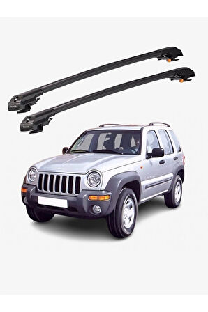 JEEP CHEROKEE 2002-2007 TRX1 Thunder Carrier Kilitli Ara Atkı Taşıyıcı Tavan Barı Gri