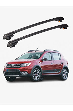 DACIA SANDERO STEPWAY 2013-2020 TRX1 Thunder Carrier Kilitli Ara Atkı Taşıyıcı Tavan Barı Gri