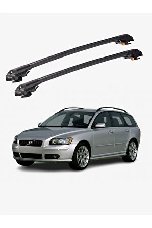 VOLVO V50 2004-2012 TRX1 Thunder Carrier Kilitli Ara Atkı Taşıyıcı Tavan Barı Gri