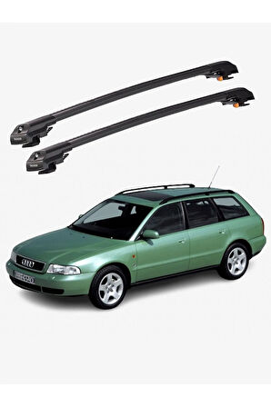 AUDI A4 AVANT 1996-2001 TRX1 Thunder Carrier Kilitli Ara Atkı Taşıyıcı Tavan Barı Gri