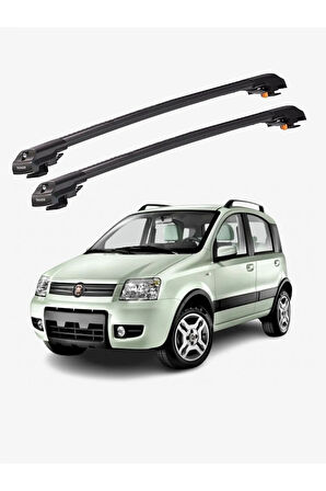 FIAT PANDA  2003-2011 TRX1 Thunder Carrier Kilitli Ara Atkı Taşıyıcı Tavan Barı Gri