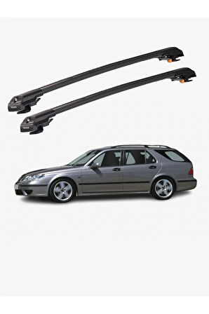 SAAB 9-5 1998-2010 TRX1 Thunder Carrier Kilitli Ara Atkı Taşıyıcı Tavan Barı Gri