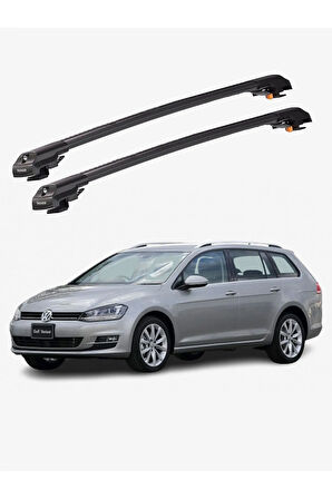 VOLKSWAGEN GOLF VARIANT 2012-Sonrası TRX1 Thunder Carrier Kilitli Ara Atkı Taşıyıcı Tavan Barı Gri