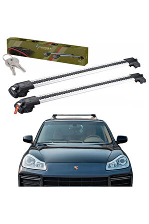 PORSCHE CAYENNE (9PA-E1) 2002-2010 TRX1 Thunder Carrier Kilitli Ara Atkı Taşıyıcı Tavan Barı Gri