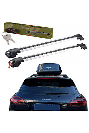 PORSCHE CAYENNE (9PA-E1) 2002-2010 TRX1 Thunder Carrier Kilitli Ara Atkı Taşıyıcı Tavan Barı Gri