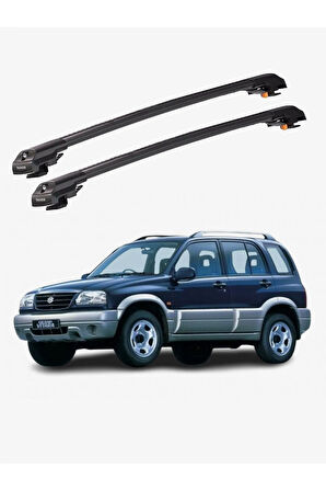 SUZUKI GRAND VITARA 1998-2004 TRX1 Thunder Carrier Kilitli Ara Atkı Taşıyıcı Tavan Barı Gri